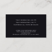 01 Matig zwart Visitekaartje zwart-wit (Achterkant)