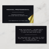 01 Moderne professionele Visitekaartje goud zwart (Voorkant / Achterkant)