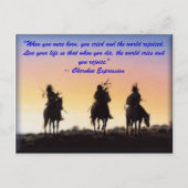 01_native_american, "Toen je geboren werd, cr... Briefkaart (Voorkant)