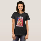 01 Onafhankelijkheidsdag Poodle Vlag 4 juli T-shirt (Voorkant volledig)