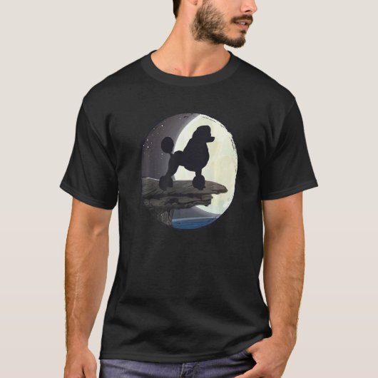 01 Poodle Hond Retro 7 T-shirt (Voorkant)