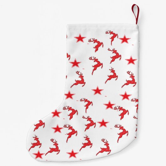 01 Reindeer Sterren Kousen Kleine Kerstsok (Achterkant)