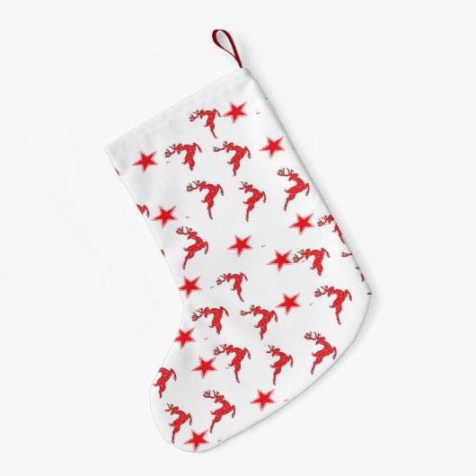 01 Reindeer Sterren Kousen Kleine Kerstsok (Achterkant (Hangend))