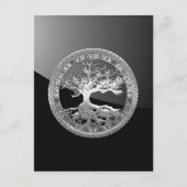 [01] Silver Celtic Tree of Life Briefkaart (Voorkant)