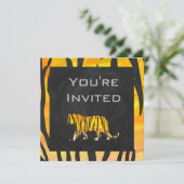 01 Sinaasappel- en zwarte tijger Kaart (Staand voorkant)