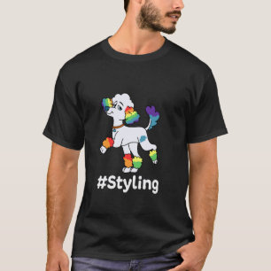 01 Styling met regenboog Franse Poodle Iglo T-shirt