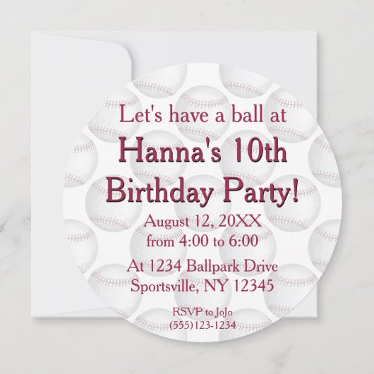 01 van 12.12.2012 Uitnodiging van Baseball (Achterkant)