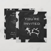 01 van 12Koe zwart-wit monogram Kaart (Voorkant / Achterkant)