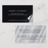 01 Visitekaartje Elegant Black White Attorney Law (Voorkant / Achterkant)