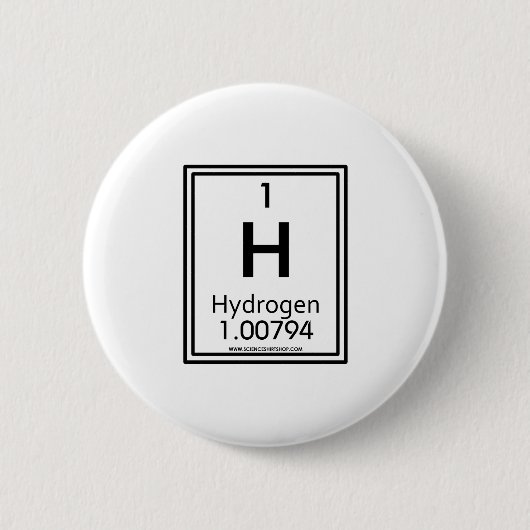 01 Waterstof Ronde Button 5,7 Cm (Voorkant)