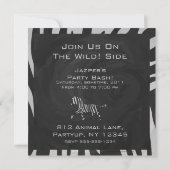 01 Zebra zwart-wit monogram Kaart (Achterkant)