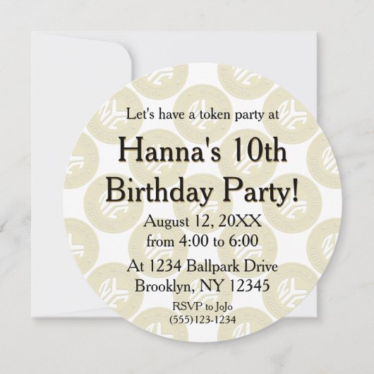 01of12 Brooklyn New York Party Uitnodiging (Achterkant)