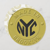 01of12 Brooklyn New York Party Uitnodiging (Voorkant / Achterkant)