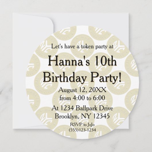 01of12 New York New York Party Uitnodiging (Achterkant)