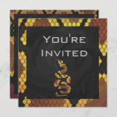 01of12 Snake Brown and Golde Monogram Kaart (Voorkant / Achterkant)