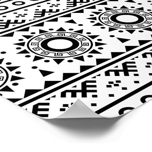 02012020 Tribal etnische Patroon-04 Poster (Hoek)