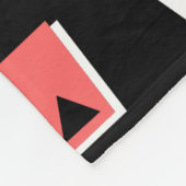 020216 - Tropisch roze, wit en zwart op zwart Fleece Deken (Hoek)