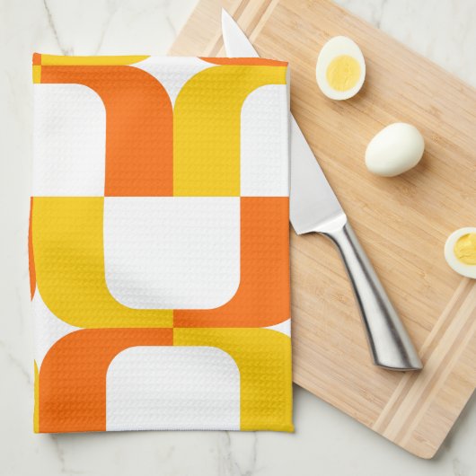 020614 - Amber en Sinaasappel op wit Theedoek (Quarter Fold)