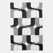 020614 - Grijs en zwart op wit Theedoek (Verticaal)