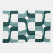 020614 - Ocean Green en Dark Green on White Theedoek (Horizontaal)