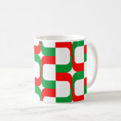 020614 - Rood en groen op wit Koffiemok (Voorkant rechts)