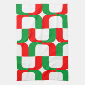 020614 - Rood en groen op wit Theedoek (Verticaal)