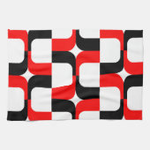 020614 - Rood en zwart op wit Theedoek (Horizontaal)