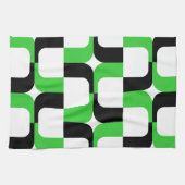 020614 - Zwart en groen op wit Theedoek (Horizontaal)