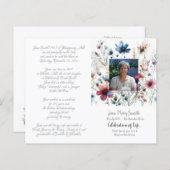 #022201 Memorial Funeral Order of Service Programm (Voorkant / Achterkant)