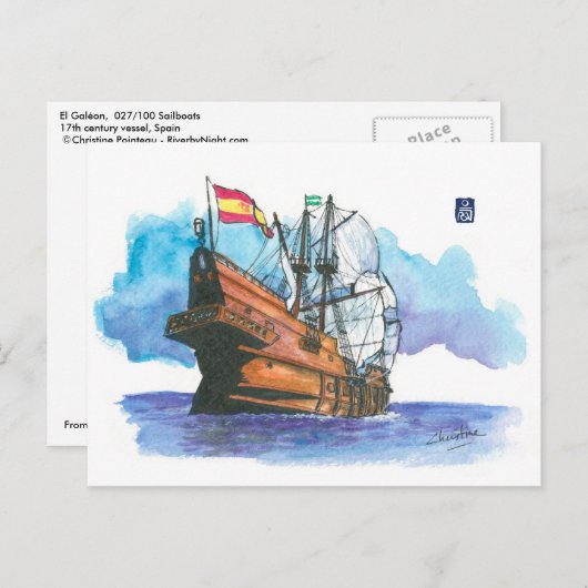 (027) El Galéon Sailships Briefkaart (Voorkant / Achterkant)