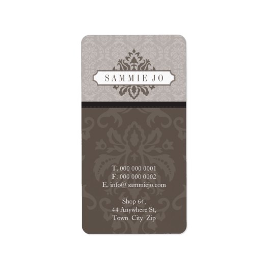 027 Sammie Jo :: LOGO ADRESLABEL Etiket (Voorkant)