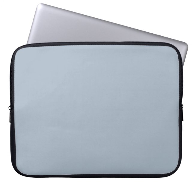 #028 Lichtgrijs blauw kleur Collectie Laptop Sleeve (Voorkant)