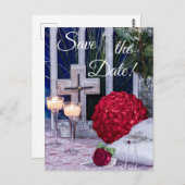 0294-Rood Boeket met Rode Ring & Kruis Briefkaart (Voorkant / Achterkant)