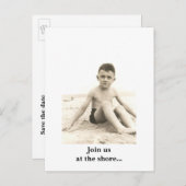 02 (2), Doe mee aan de kust... - Gepersonaliseerd Aankondigingskaart (Voorkant / Achterkant)
