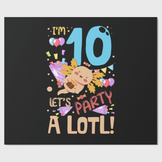 02.Axolotls-ontwerp voor een Axolotl-ventilator Cadeaupapier (Vlak)