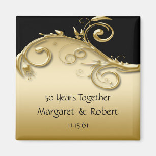 02 Goud en Zwart 50e Jubileum Magneet