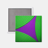 02 Groene & Paarse driehoekmagneet Magneet (Voorkant / Achterkant)