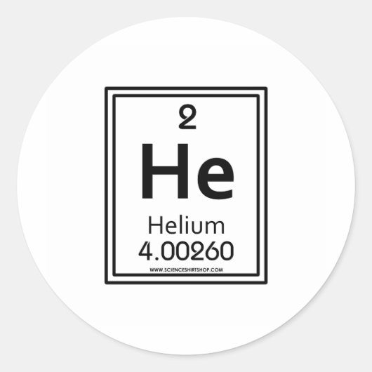 02 Helium Ronde Sticker (Voorkant)