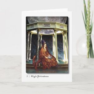 02 Hogepriesteres Tarot Wenskaart Kaart