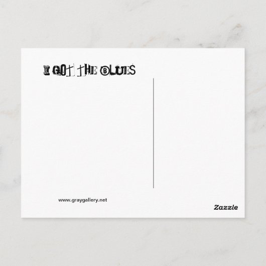 #02 Ik heb de blues Briefkaart (Achterkant)