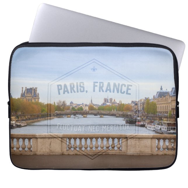 02-laptophoes uit de Parijs-reeks Laptop Sleeve (Voorkant)