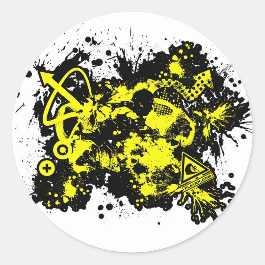 02 Ontwerp 1 Ronde Sticker (Voorkant)