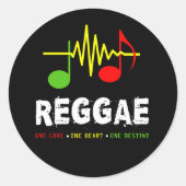 02 Reggae Soundwave Ronde Sticker (Voorkant)