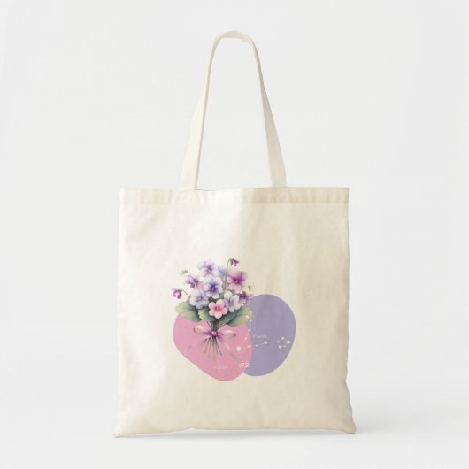 02 Subtiele Violette en Vissen sterrenbeelden Tote Bag (Voorkant)