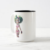 02A Dollz by: Svace - Series 01 Tweekleurige Koffiemok (Voorkant links)