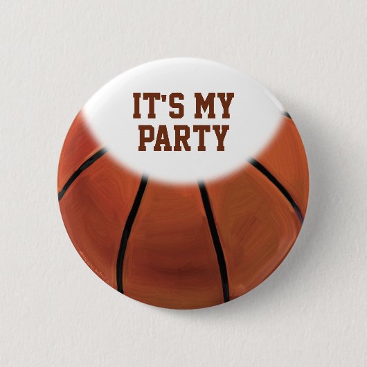 02of12 Aangepaste Basketball Ronde Button 5,7 Cm (Voorkant)