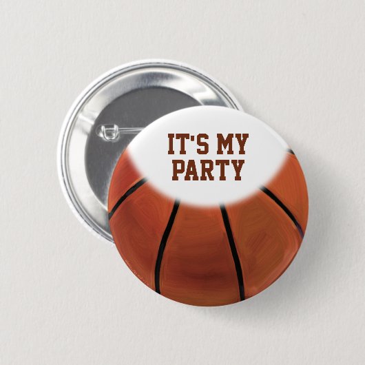 02of12 Aangepaste Basketball Ronde Button 5,7 Cm (Voorkant /achterkant)