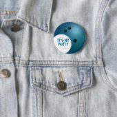 02of12 Aangepaste blauwe Bowling-bus op jaarbasis Ronde Button 5,7 Cm (In situ)