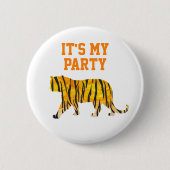 02of12 Aangepaste tijger op jaarbasis Ronde Button 5,7 Cm (Voorkant)