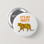 02of12 Aangepaste tijger op jaarbasis Ronde Button 5,7 Cm (Voorkant /achterkant)